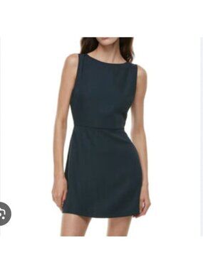 Babaton Spectre Dress Womens 6 Green Sleeveless Cut Out Back Sheath Mini Party